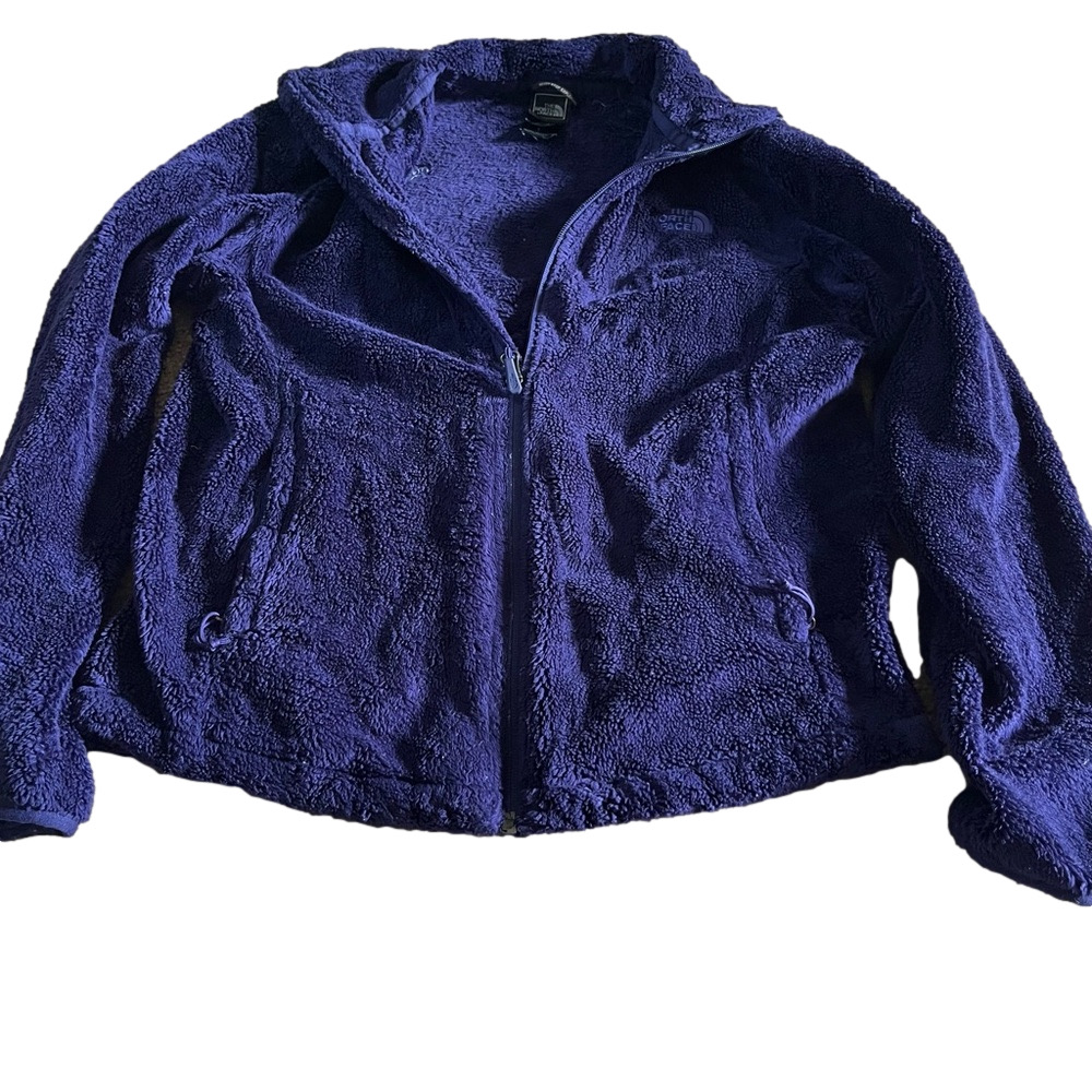 North face fleece jacket childrens Medium,  purple, Euc, zip up jacket